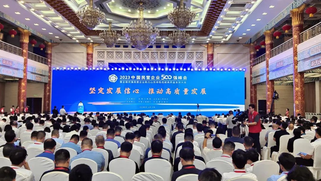 金位海主席出席2023中国民营企业500强峰会暨全国优强民营企业助力山东绿色低碳高质量发展大会